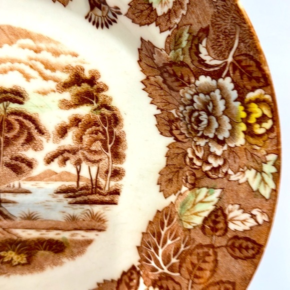 2pc Nasco Mountain Woodland Dinner Plate 10”. A2424. Made in Japan - Picture 4 of 9